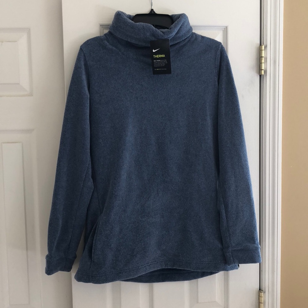 Blue/grey Nike Therma sweatshirt